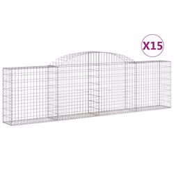 Cesti Gabbioni ad Arco 15 pz 300x30x80/100 cm Ferro Zincatocod mxl 76101 - Vista aggiuntiva 2