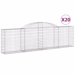 Cesti Gabbioni ad Arco 20 pz 300x30x80/100 cm Ferro Zincatocod mxl 76114 - Vista aggiuntiva 2