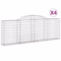 Cesti Gabbioni ad Arco 4 pz 300x30x100/120 cm Ferro Zincatocod mxl 100091 - Vista aggiuntiva 2