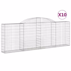 Cesti Gabbioni ad Arco 10 pz 300x30x100/120 cm Ferro Zincatocod mxl 77154 - Vista aggiuntiva 2