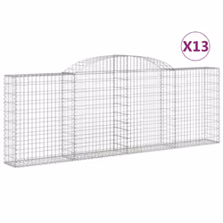 Cesti Gabbioni ad Arco 13 pz 300x30x100/120 cm Ferro Zincatocod mxl 124047 - Vista aggiuntiva 2