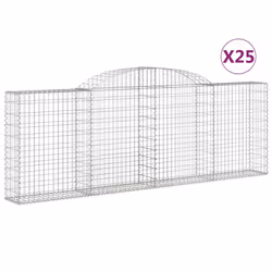 Cesti Gabbioni ad Arco 25 pz 300x30x100/120 cm Ferro Zincatocod mxl 76122 - Vista aggiuntiva 2