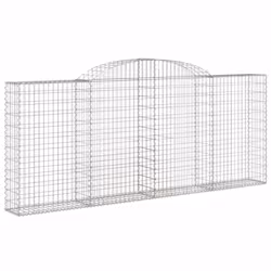 Cesti Gabbioni ad Arco 5 pz 300x30x120/140 cm Ferro Zincatocod mxl 101173 - Vista aggiuntiva 3