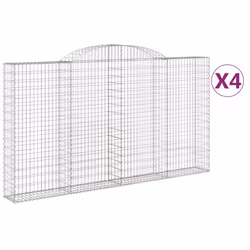 Cesti Gabbioni ad Arco 4 pz 300x30x160/180 cm Ferro Zincatocod mxl 100113 - Vista aggiuntiva 2
