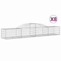Cesti Gabbioni ad Arco 8 pz 300x50x40/60 cm Ferro Zincatocod mxl 80382 - Vista aggiuntiva 2