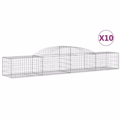 Cesti Gabbioni ad Arco 10 pz 300x30x40/60 cm Ferro Zincatocod mxl 125078 - Vista aggiuntiva 2