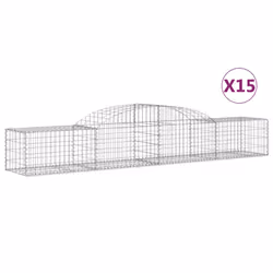 Cesti Gabbioni ad Arco 15 pz 300x50x40/60 cm Ferro Zincatocod mxl 100137 - Vista aggiuntiva 2