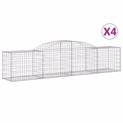 Cesti Gabbioni ad Arco 4 pz 300x50x60/80 cm Ferro Zincatocod mxl 100123 - Vista aggiuntiva 2