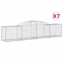 Cesti Gabbioni ad Arco 7 pz 300x50x60/80 cm Ferro Zincatocod mxl 76170 - Vista aggiuntiva 2