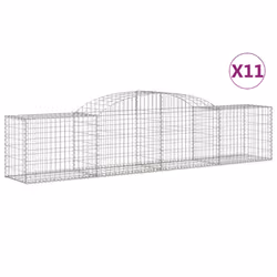 Cesti Gabbioni ad Arco 11 pz 300x50x60/80 cm Ferro Zincatocod mxl 124066 - Vista aggiuntiva 2
