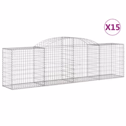 Cesti Gabbioni ad Arco 15 pz 300x50x80/100 cm Ferro Zincatocod mxl 124072 - Vista aggiuntiva 2
