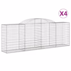 Cesti Gabbioni ad Arco 4 pz 300x50x100/120 cm Ferro Zincatocod mxl 100136 - Vista aggiuntiva 2