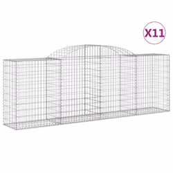Cesti Gabbioni ad Arco 11 pz 300x50x100/120 cm Ferro Zincatocod mxl 124099 - Vista aggiuntiva 2