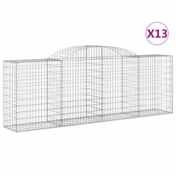 Cesti Gabbioni ad Arco 13 pz 300x50x100/120 cm Ferro Zincatocod mxl 124071 - Vista aggiuntiva 2
