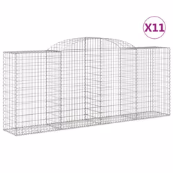 Cesti Gabbioni ad Arco 11 pz 300x50x120/140 cm Ferro Zincatocod mxl 76171 - Vista aggiuntiva 2