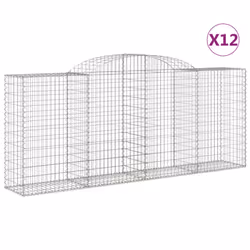 Cesti Gabbioni ad Arco 12 pz 300x50x120/140 cm Ferro Zincatocod mxl 100124 - Vista aggiuntiva 2