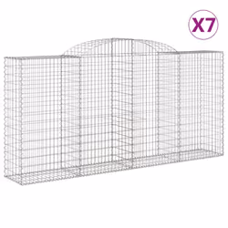 Cesti Gabbioni ad Arco 7 pz 300x50x140/160 cm Ferro Zincatocod mxl 76151 - Vista aggiuntiva 2