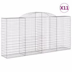 Cesti Gabbioni ad Arco 11 pz 300x50x140/160 cm Ferro Zincatocod mxl 125162 - Vista aggiuntiva 2