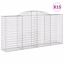 Cesti Gabbioni ad Arco 15 pz 300x50x140/160 cm Ferro Zincatocod mxl 76181 - Vista aggiuntiva 2