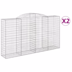 Cesti Gabbioni ad Arco 2 pz 300x50x160/180 cm Ferro Zincatocod mxl 100125 - Vista aggiuntiva 2