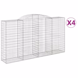 Cesti Gabbioni ad Arco 4 pz 300x50x160/180 cm Ferro Zincatocod mxl 100119 - Vista aggiuntiva 2