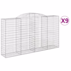 Cesti Gabbioni ad Arco 9 pz 300x50x160/180 cm Ferro Zincatocod mxl 101102 - Vista aggiuntiva 2