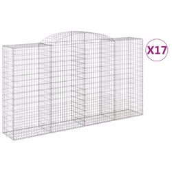 Cesti Gabbioni ad Arco 17 pz 300x50x160/180 cm Ferro Zincatocod mxl 76142 - Vista aggiuntiva 2