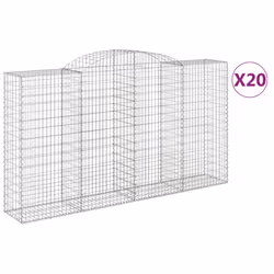 Cesti Gabbioni ad Arco 20 pz 300x50x160/180 cm Ferro Zincatocod mxl 100152 - Vista aggiuntiva 2