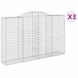Cesti Gabbioni ad Arco 3 pz 300x50x180/200 cm Ferro Zincatocod mxl 103973 - Vista aggiuntiva 2