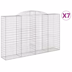 Cesti Gabbioni ad Arco 7 pz 300x50x180/200 cm Ferro Zincatocod mxl 124083 - Vista aggiuntiva 2