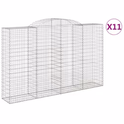 Cesti Gabbioni ad Arco 11 pz 300x50x180/200 cm Ferro Zincatocod mxl 76192 - Vista aggiuntiva 2