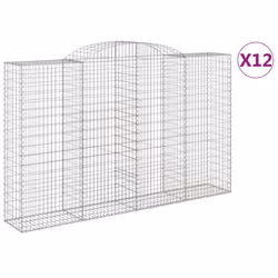 Cesti Gabbioni ad Arco 12 pz 300x50x180/200 cm Ferro Zincatocod mxl 100155 - Vista aggiuntiva 2