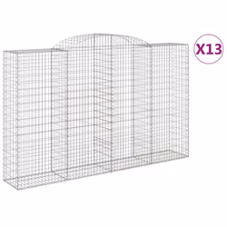 Cesti Gabbioni ad Arco 13 pz 300x50x180/200 cm Ferro Zincatocod mxl 125163 - Vista aggiuntiva 2