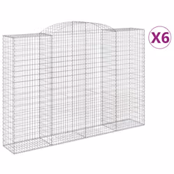Cesti Gabbioni ad Arco 6 pz 300x50x200/220 cm Ferro Zincatocod mxl 100171 - Vista aggiuntiva 2