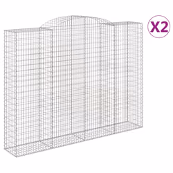 Cesti Gabbioni ad Arco 2 pz 200x50x220/240 cm Ferro Zincatocod mxl 124086 - Vista aggiuntiva 2
