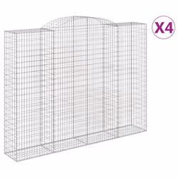 Cesti Gabbioni ad Arco 4 pz 300x50x220/240 cm Ferro Zincatocod mxl 100151 - Vista aggiuntiva 2