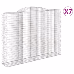 Cesti Gabbioni ad Arco 7 pz 300x50x220/240 cm Ferro Zincatocod mxl 124075 - Vista aggiuntiva 2