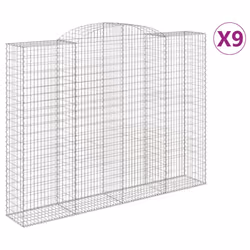 Cesti Gabbioni ad Arco 9 pz 300x50x220/240 cm Ferro Zincatocod mxl 124111 - Vista aggiuntiva 2