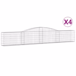Cesti Gabbioni ad Arco 4 pz 400x30x60/80 cm Ferro Zincatocod mxl 124112 - Vista aggiuntiva 2
