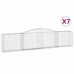 Cesti Gabbioni ad Arco 7 pz 400x30x80/100 cm Ferro Zincatocod mxl 104259 - Vista aggiuntiva 2