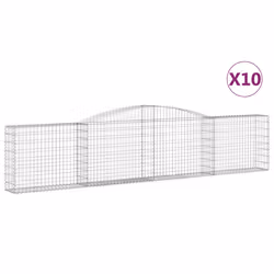 Cesti Gabbioni ad Arco 10 pz 400x30x80/100 cm Ferro Zincatocod mxl 124089 - Vista aggiuntiva 2