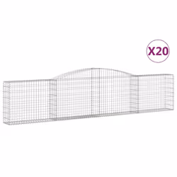 Cesti Gabbioni ad Arco 20 pz 400x30x80/100 cm Ferro Zincatocod mxl 124084 - Vista aggiuntiva 2