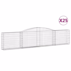 Cesti Gabbioni ad Arco 25 pz 400x30x80/100 cm Ferro Zincatocod mxl 100166 - Vista aggiuntiva 2