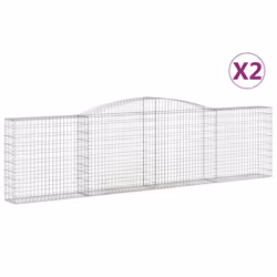 Cesti Gabbioni ad Arco 2pz 400x30x100/120 cm Ferro Zincatocod mxl 100182 - Vista aggiuntiva 2