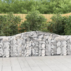 Cesti Gabbioni ad Arco 3 pz 400x30x100/120 cm Ferro Zincatocod mxl 76150