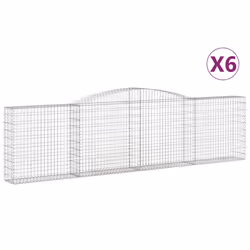 Cesti Gabbioni ad Arco 6 pz 400x30x100/120 cm Ferro Zincatocod mxl 100159 - Vista aggiuntiva 2