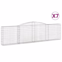 Cesti Gabbioni ad Arco 7 pz 400x30x100/120 cm Ferro Zincatocod mxl 76162 - Vista aggiuntiva 2