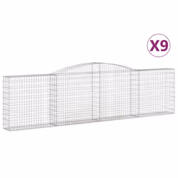 Cesti Gabbioni ad Arco 9 pz 400x30x100/120 cm Ferro Zincatocod mxl 76160 - Vista aggiuntiva 2