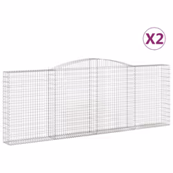 Cesti Gabbioni ad Arco 2 pz 400x30x140/160 cm Ferro Zincatocod mxl 76222 - Vista aggiuntiva 2