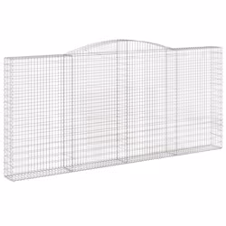 Cesti Gabbioni ad Arco 6 pz 400x30x180/200 cm Ferro Zincatocod mxl 76178 - Vista aggiuntiva 3